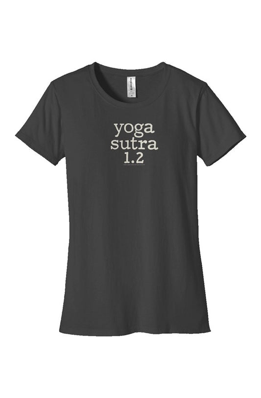 Yoga Sutra 1.2 Womens Organic Cotton Classic T Shirt (Charcoal)