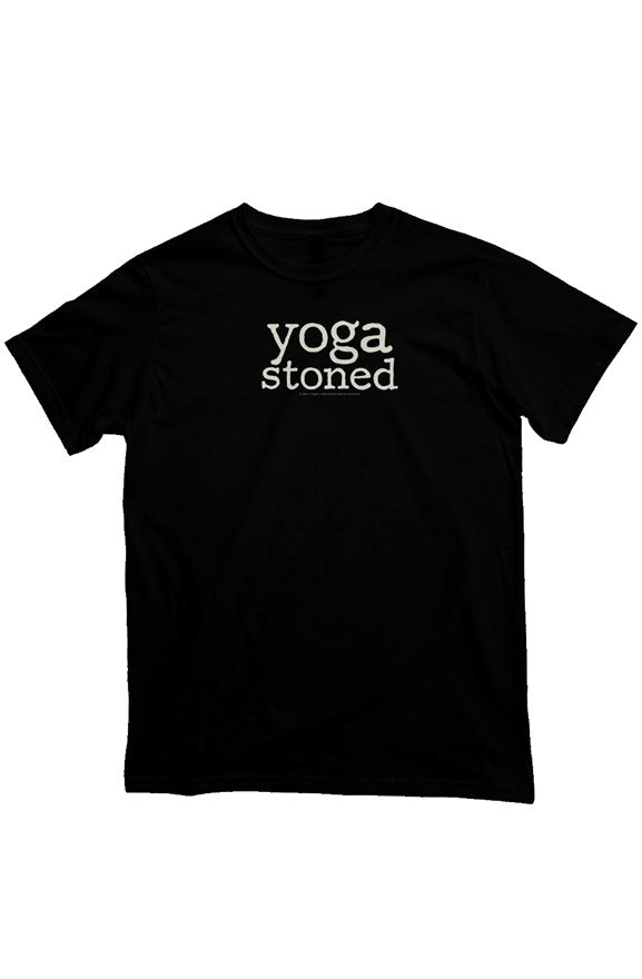 Yoga Stoned Mens Organic Cotton Heavyweight Tee (Black)